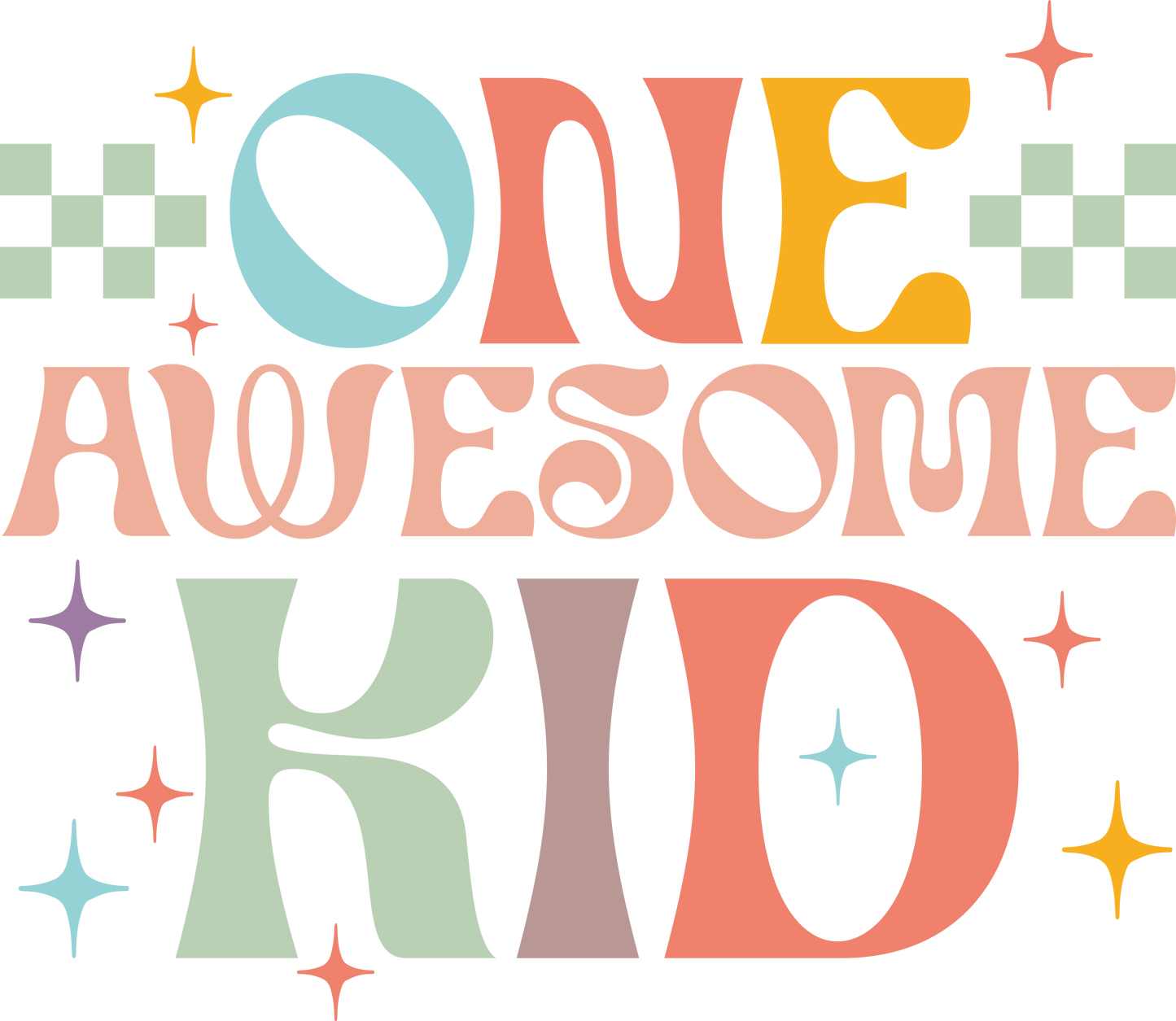 DTF Transfer Design D443- One Awesome Kid