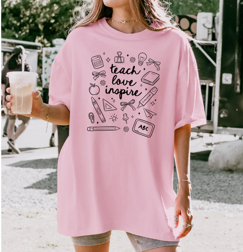 Screen Print Transfer Design S180- Teacher Collage