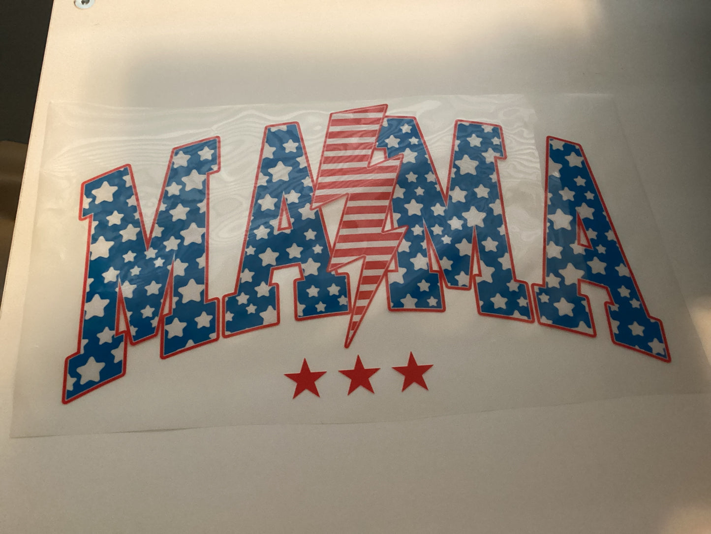 DTF Transfer Design D132- Mama Blue and Red