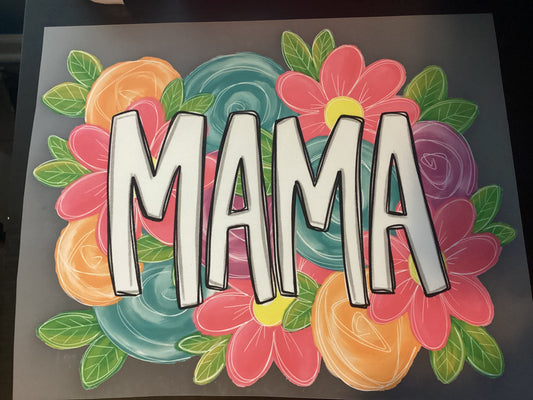 DTF Transfer Design D280- Mama Flowers