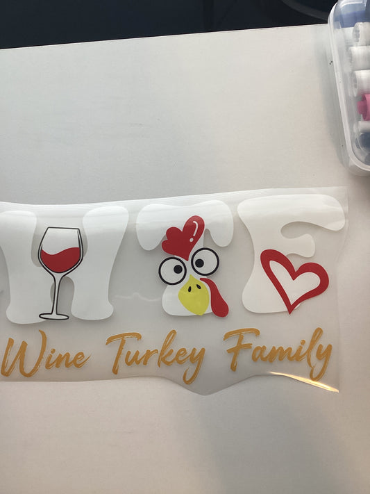 DTF Transfer Design D402- WTF wine
