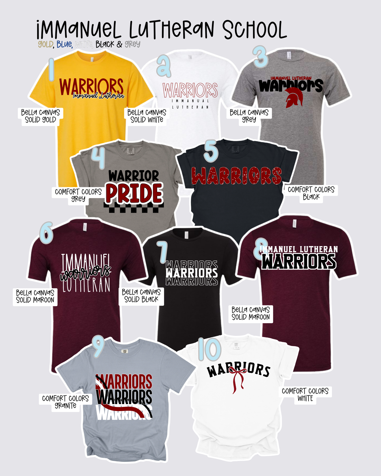 Immanuel Lutheran School Spirit Wear