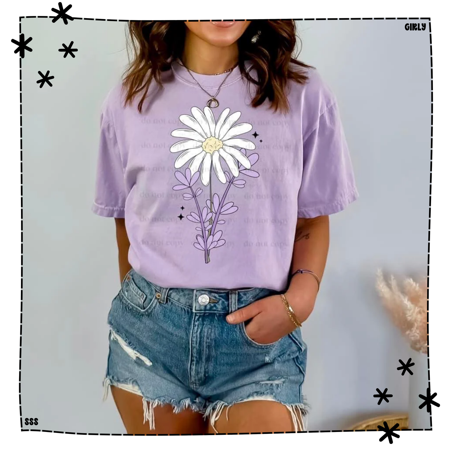 Daisy With Purple Flowers