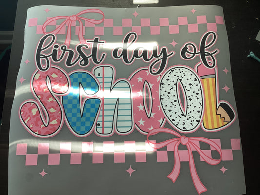 DTF Transfer Design D361- First Day of School Bows