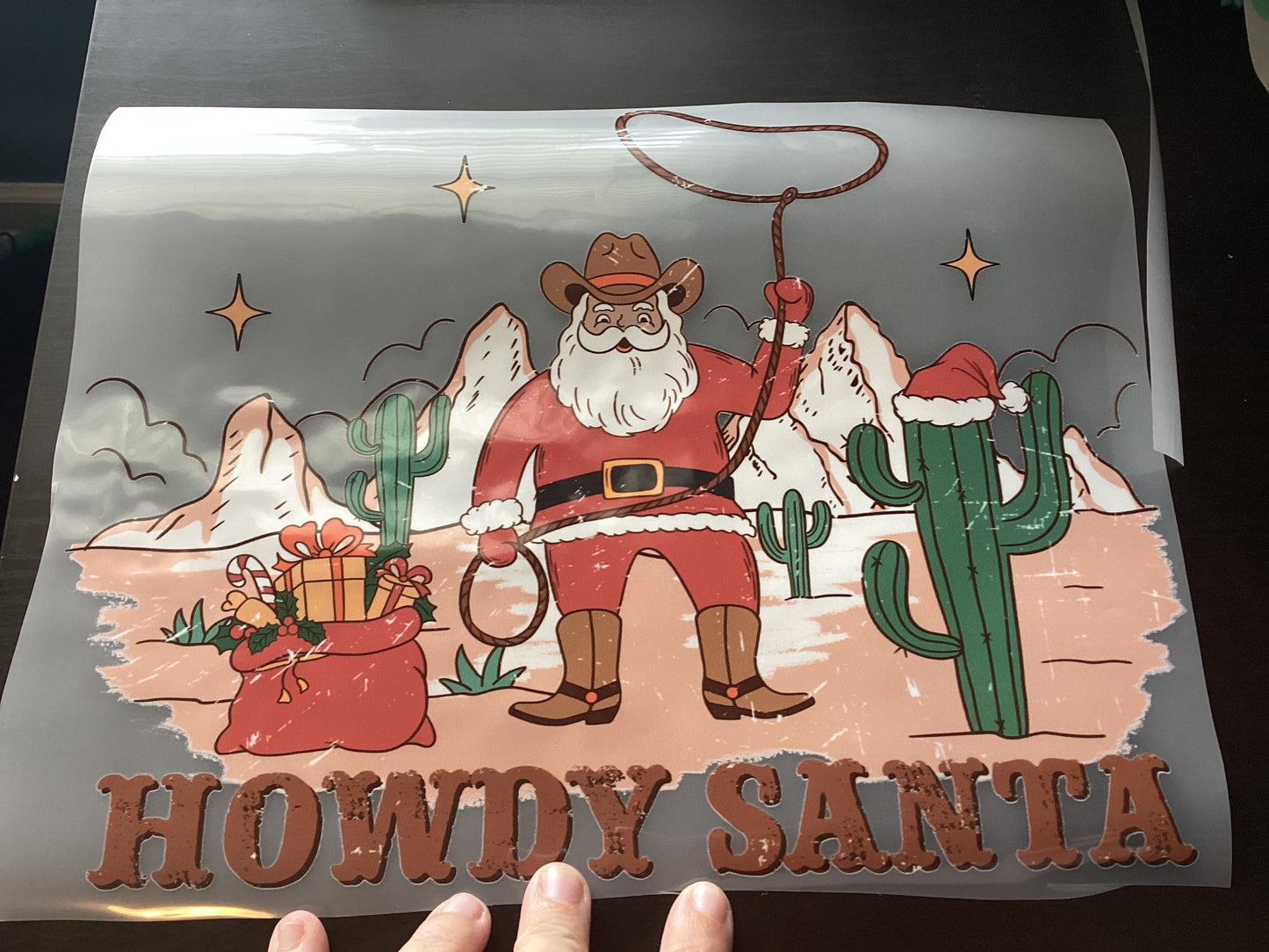 DTF Transfer Design D326- Howdy Santa