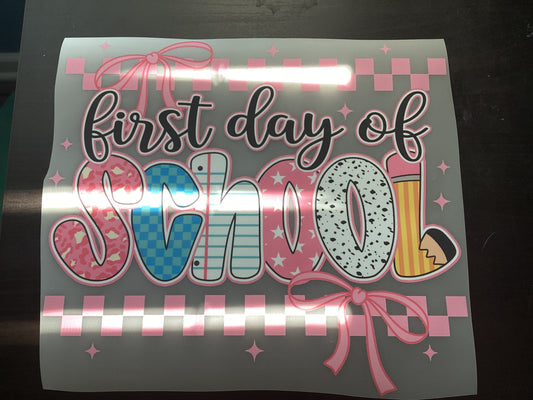 DTF Transfer Design D362- First Day of School Bows Youth