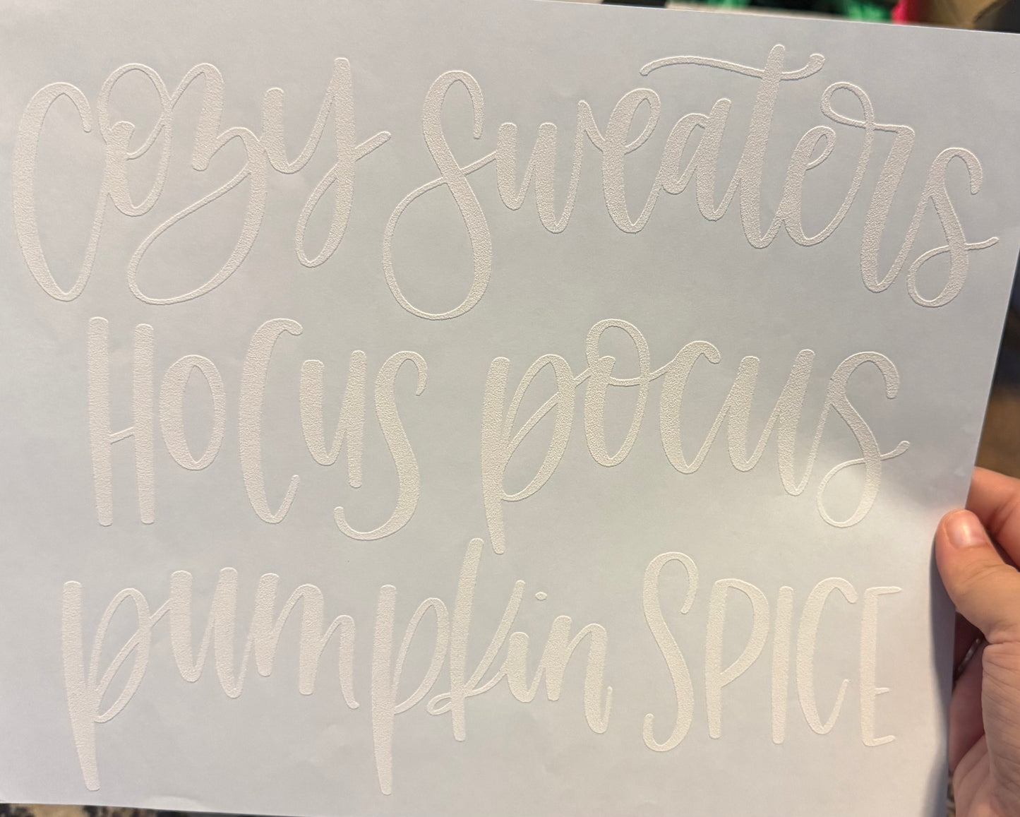 Screen Print Transfer Design S297- Cozy Sweaters Hocus Pocus Pumpkin Spice