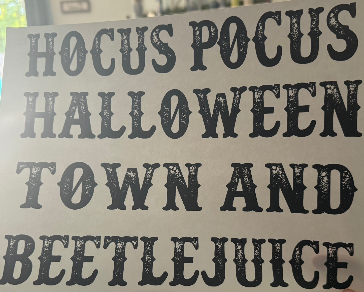 Screen Print Transfer Design S272- Hocus Pocus Halloween Town and Bettlejuice