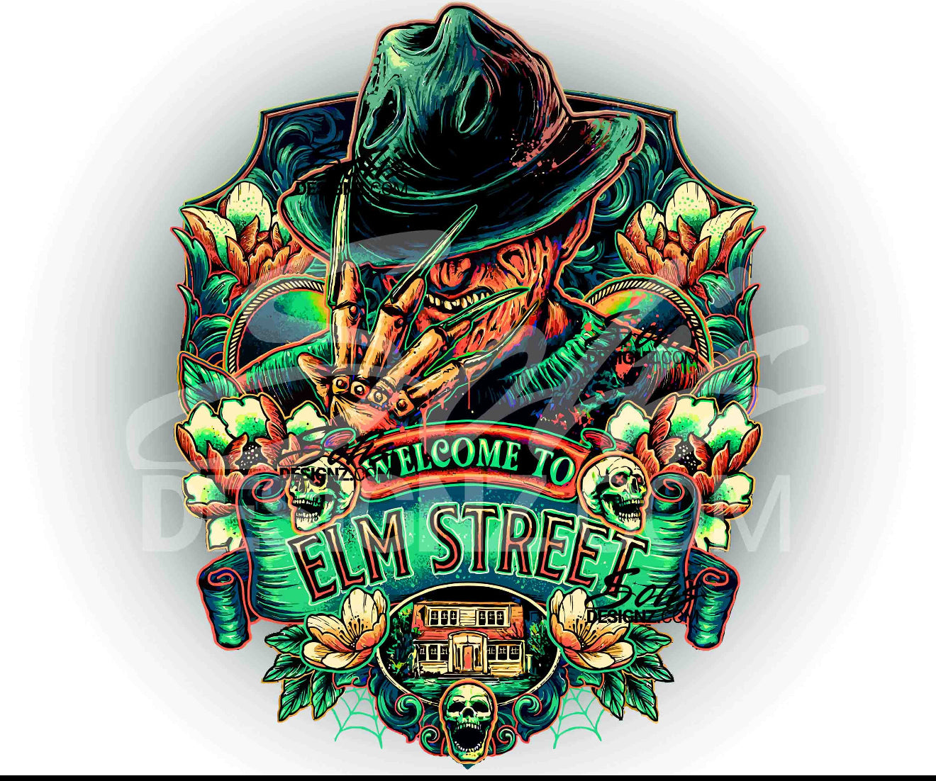 Screen Print Transfer Design S277- Welcome to Elm Street
