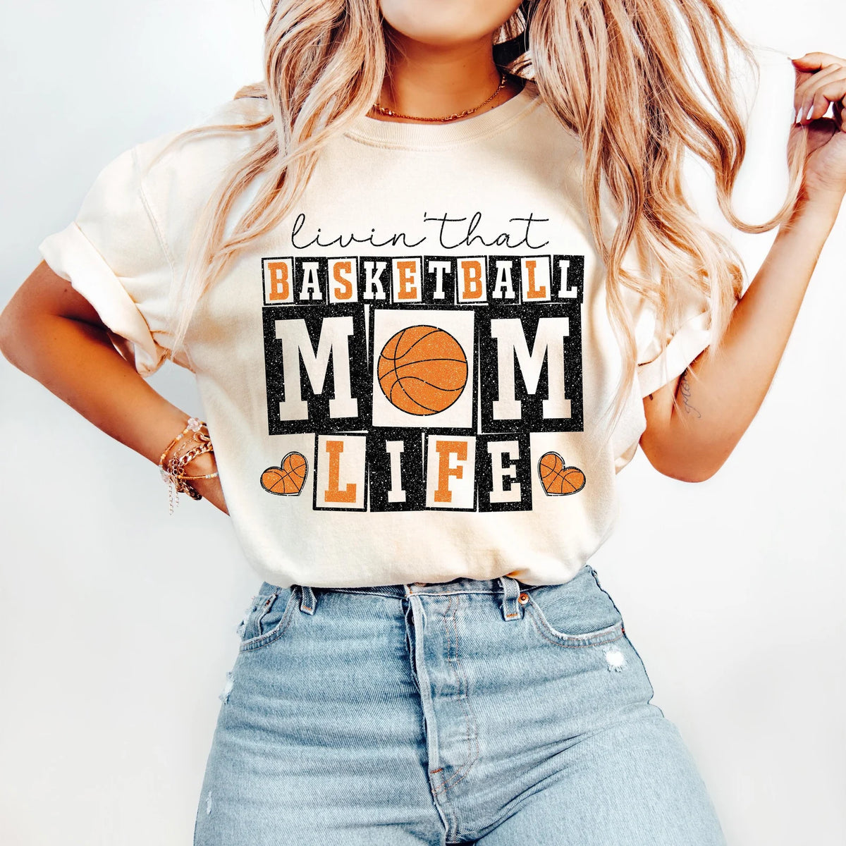 DTF Transfer Design D354- Livin That Basketball Mom Life