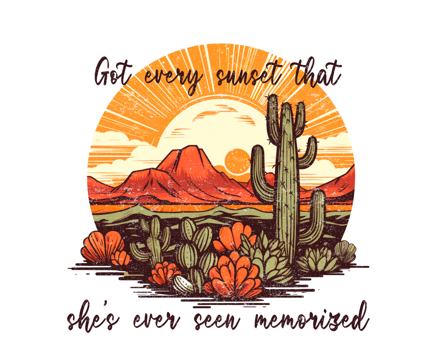 DTF Transfer Design- Every Sunset