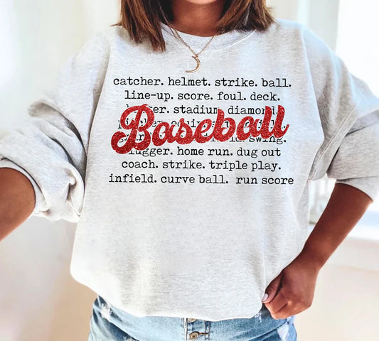 DTF Transfer Design D312- Baseball