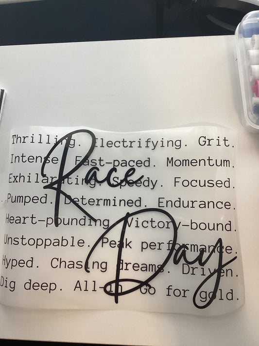 DTF Transfer Design D395- Race Day