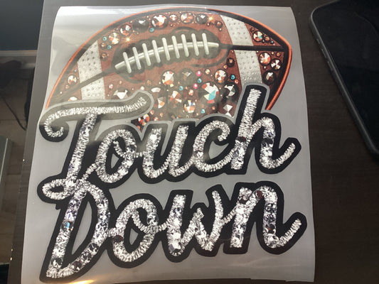 DTF Transfer Design D419- Touch Down Big Sparkles