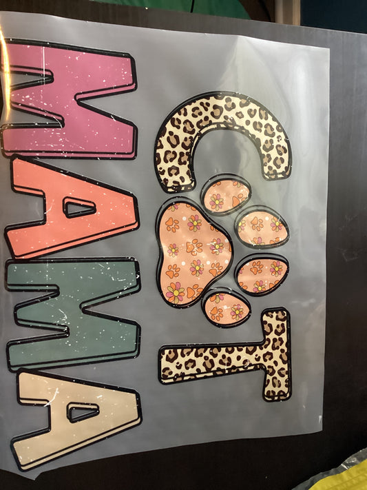 DTF Transfer Design D190- Cat Mama