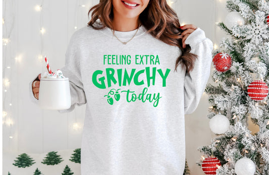 Screen Print Transfer Design S185- Feelin Extra Grinchy