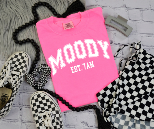 Screen Print Transfer Design S175- Moody Est 7 AM