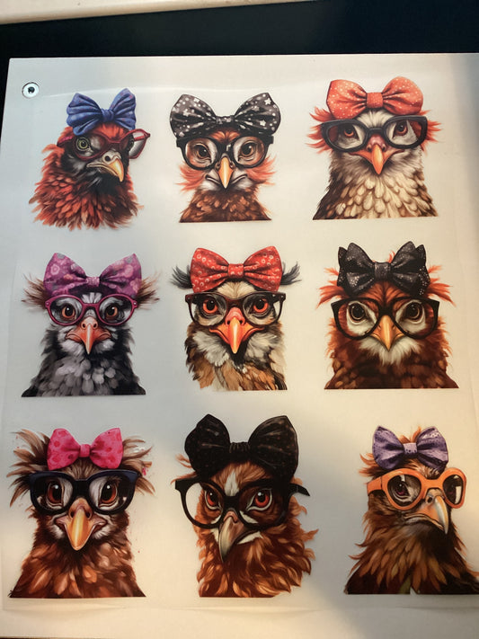 DTF Transfer Design D122- Chickens