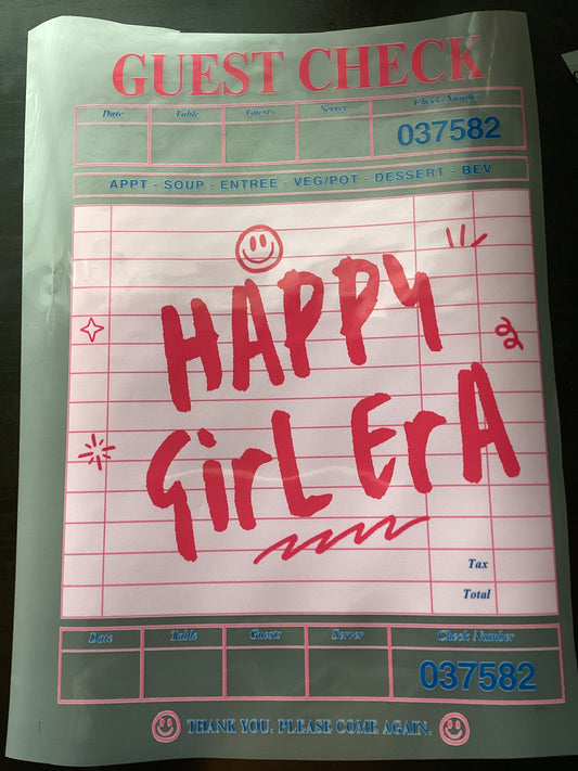 DTF Transfer Design D177- Happy Girl Era