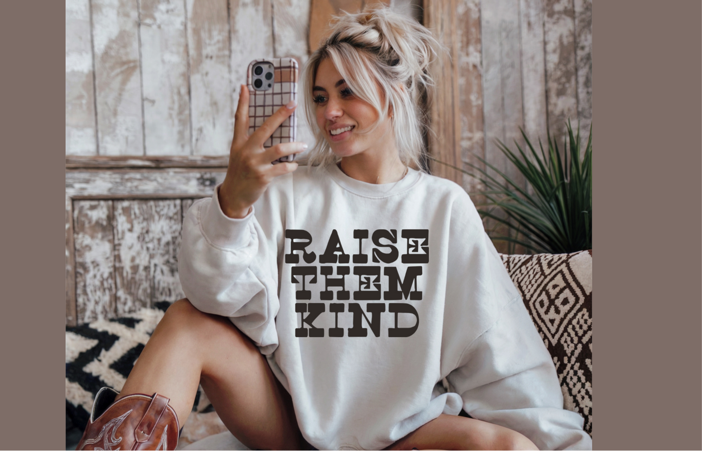 Screen Print Transfer S143-Raise Them Kind