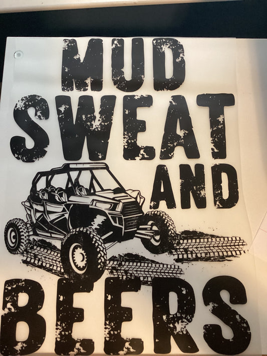 DTF Transfer Design D119- Mud Sweat and Beers