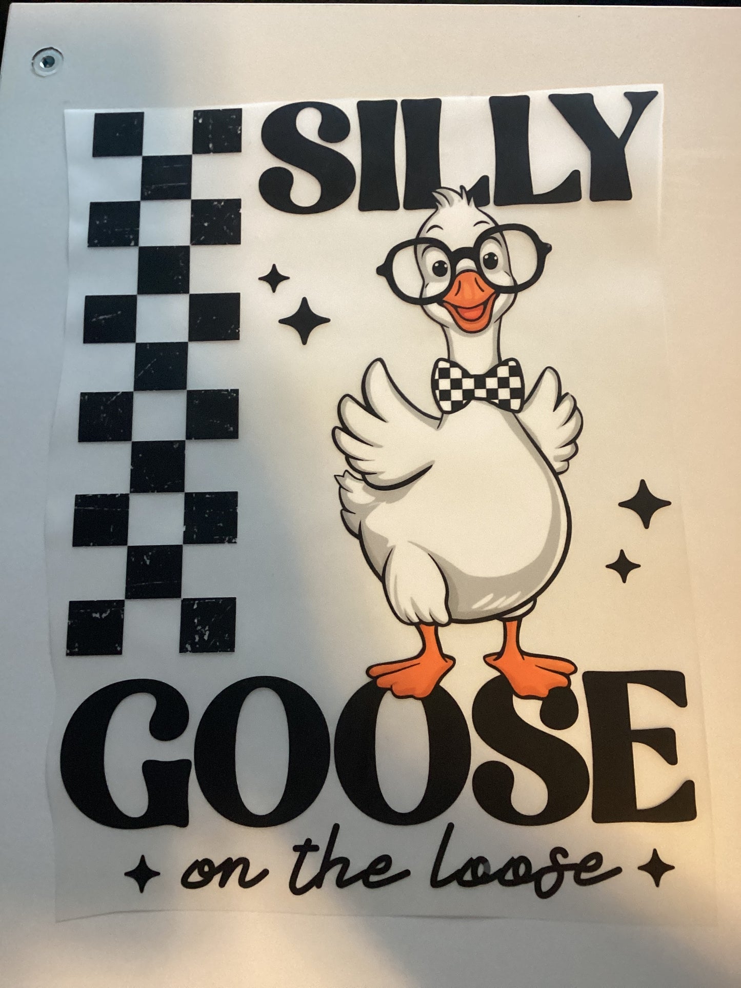DTF Transfer Design D138- Silly Goose on the Loose Youth size