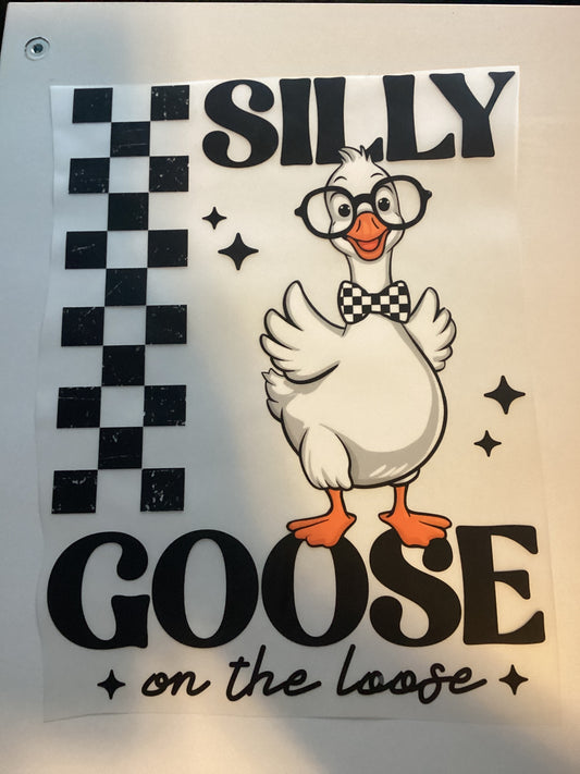 DTF Transfer Design D138- Silly Goose on the Loose Youth size