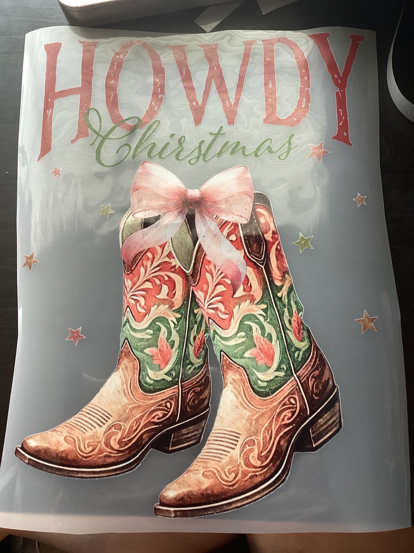 DTF Transfer Design D325- Howdy Christmas