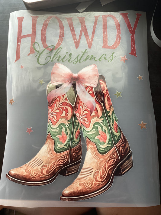 DTF Transfer Design D325- Howdy Christmas