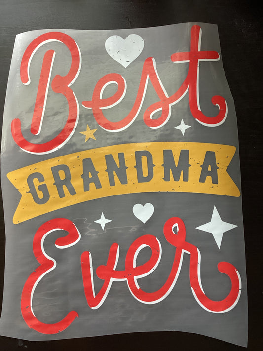 DTF Transfer Design D208- Best Grandma Ever