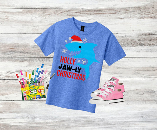 DTF Transfer Design D337- Holly Jaw-ly Christmas