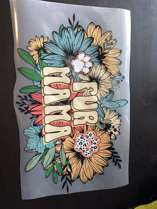 DTF Transfer Design D189- Fur Mama