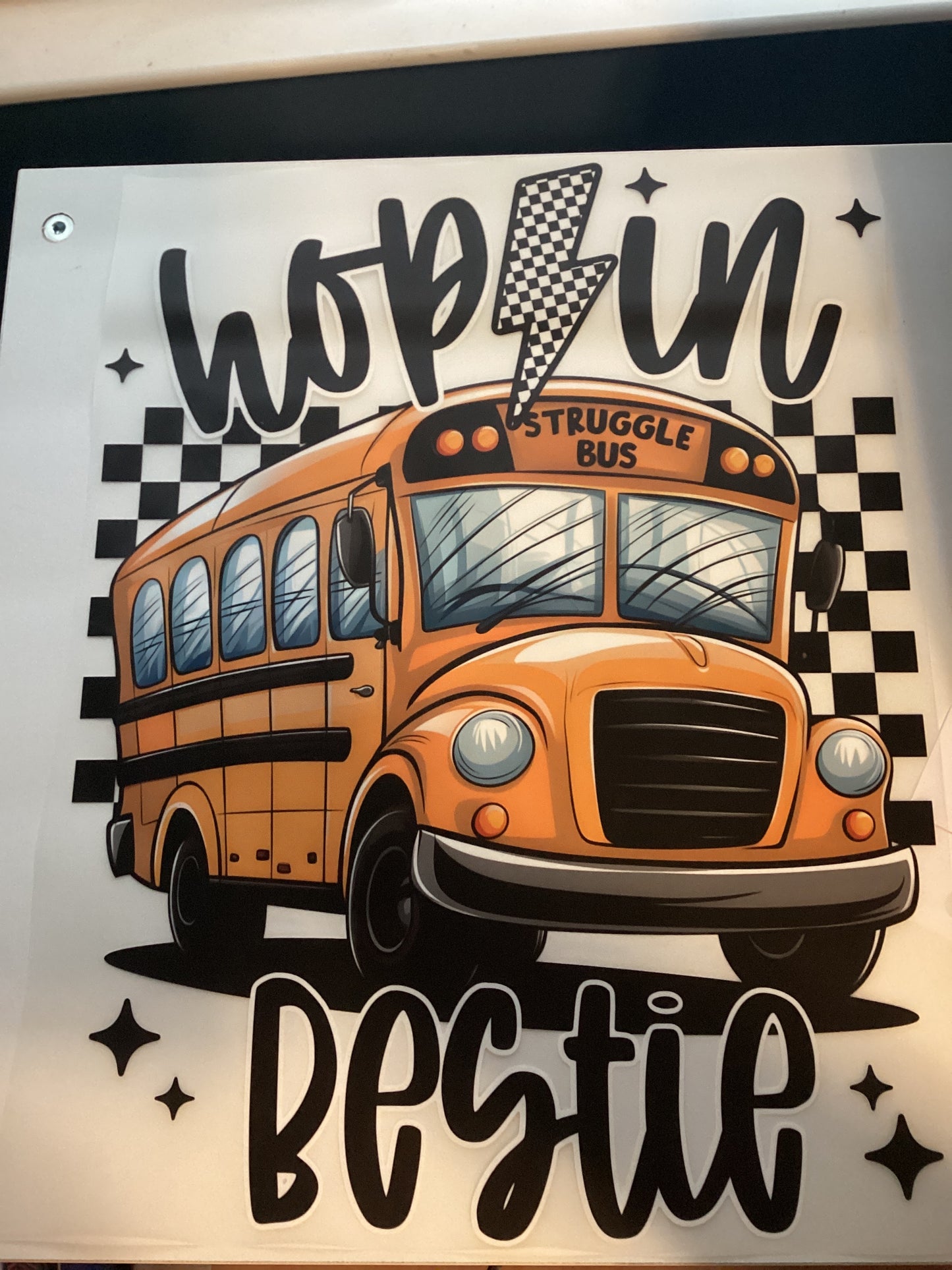 DTF Transfer Design D118- Hop In Bestie