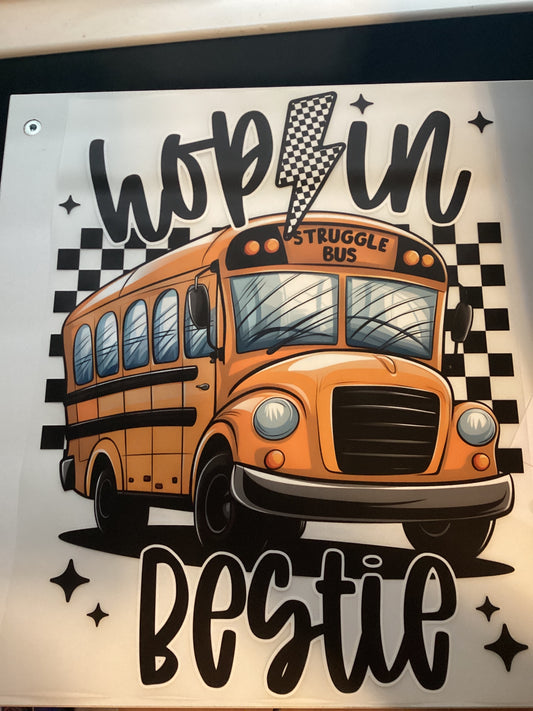 DTF Transfer Design D118- Hop In Bestie