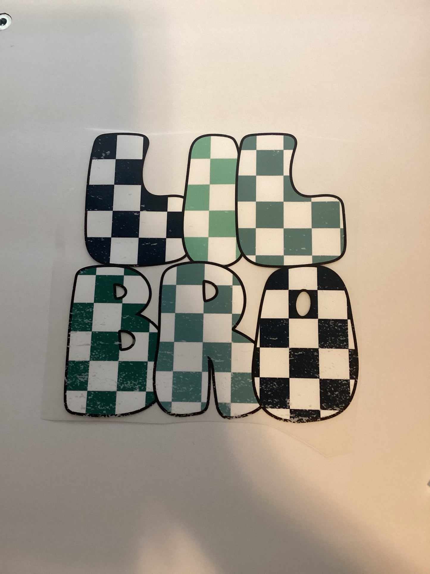 DTF Transfer Design D 108- Lil Bro Checkered