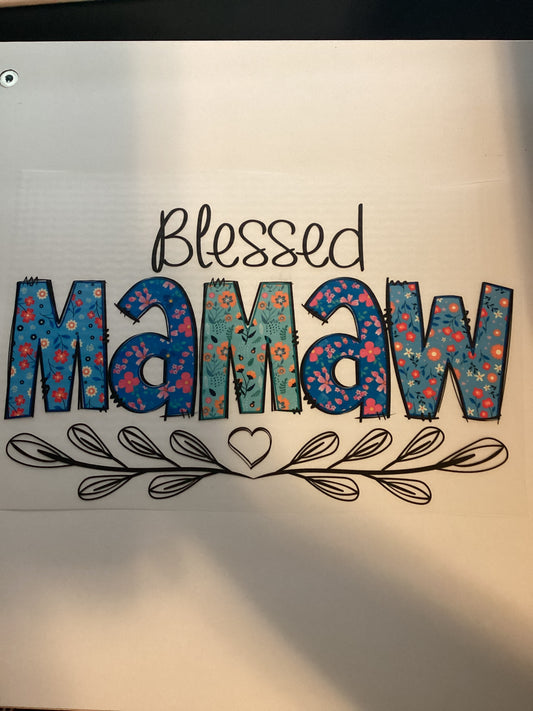DTF Transfer Design D112- Blessed Mamaw