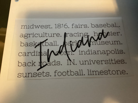 DTF Transfer Design D134- Indiana