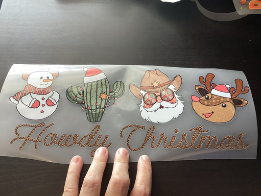 DTF Transfer Design D331- Howdy Christmas