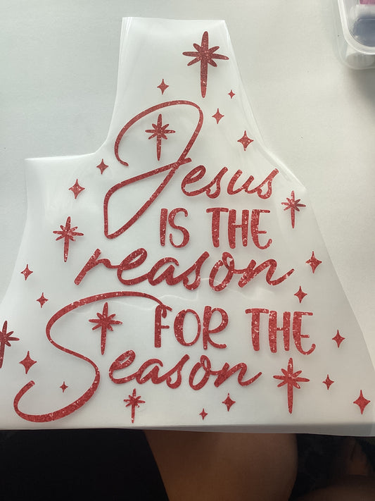 DTF Transfer Design D380- Red Jesus