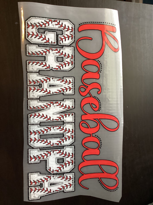 DTF Transfer Design D206- Baseball Grandpa