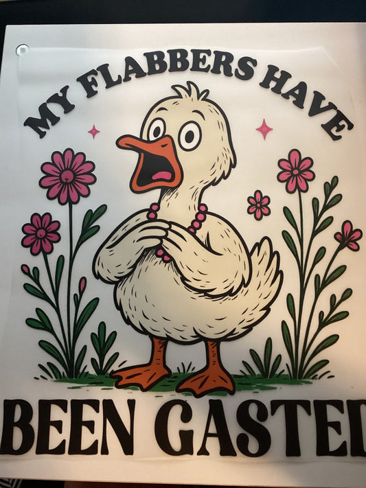DTF Transfer Design D100- My Flabbers Have Been Gasted