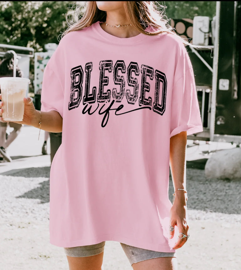 Screen Print Transfer Design S181- Blessed Wife