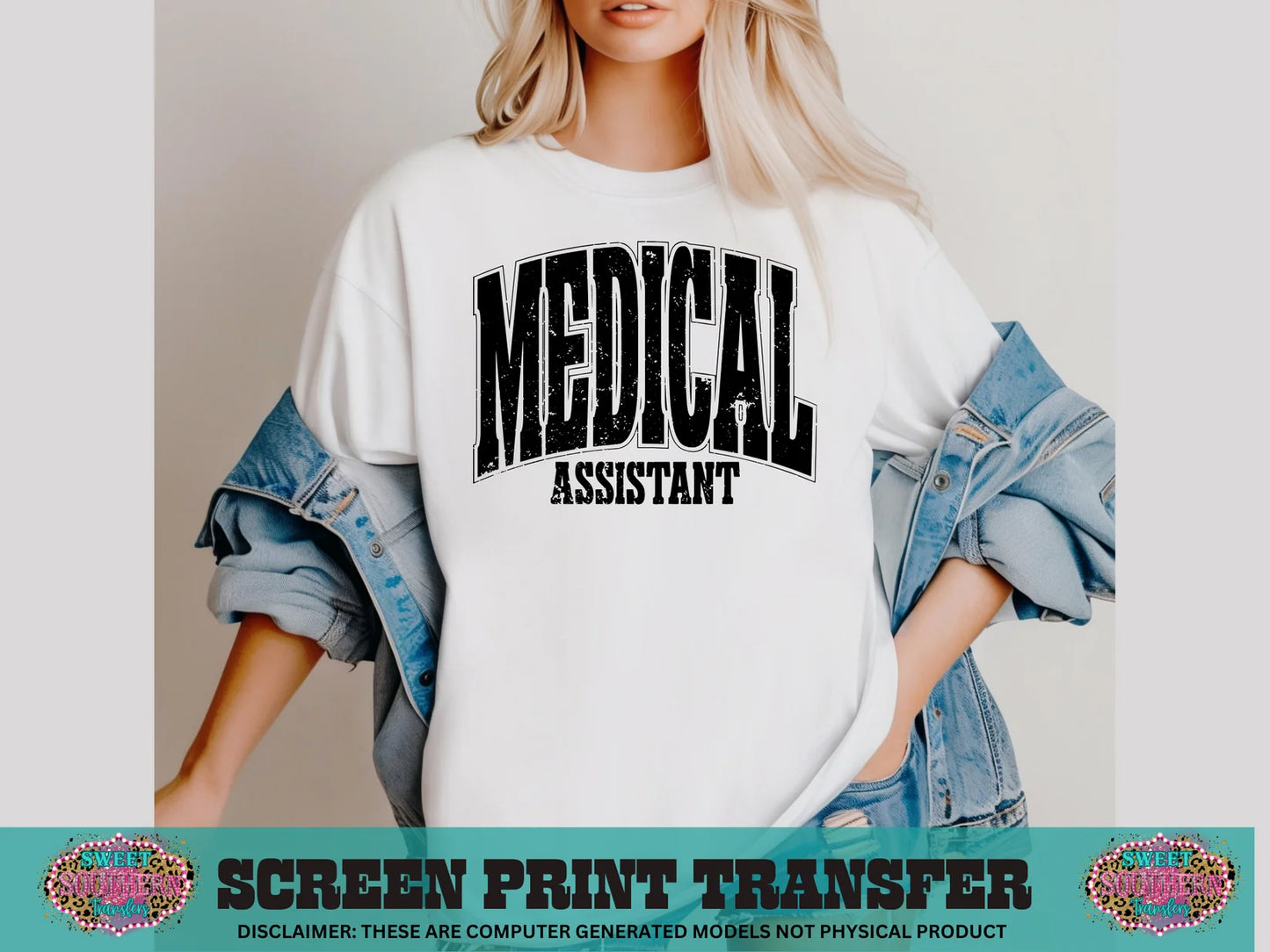 Screen Print Transfer Design S104- Medical Assistant Varsity