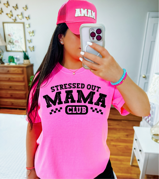 Screen Print Transfer Design S166- Stressed Out Mama Club