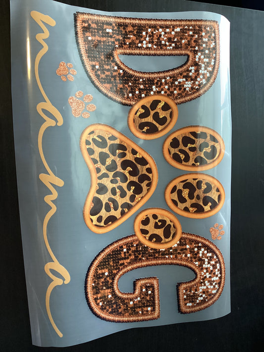 DTF Transfer Design D183-Brown Dog Mama