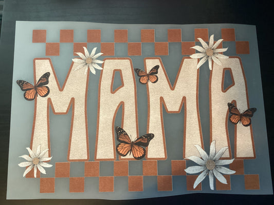 DTF Transfer Design D285- Brown Mama Butterflies