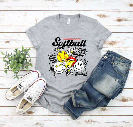 DTF Transfer Design D308- Softball