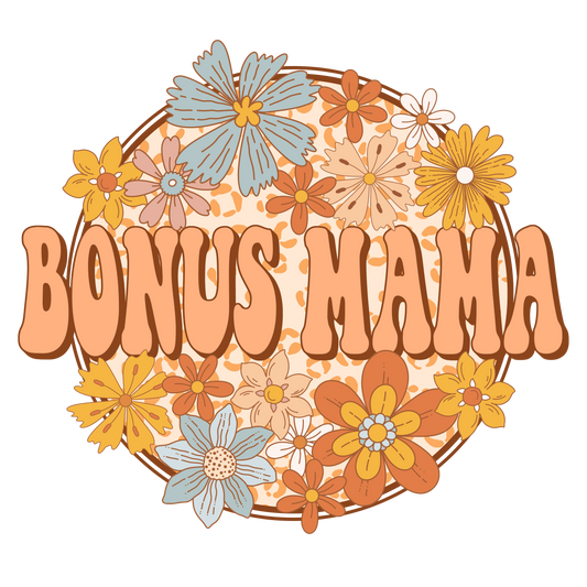 DTF Transfer Design D449- Bonus Mama Orange