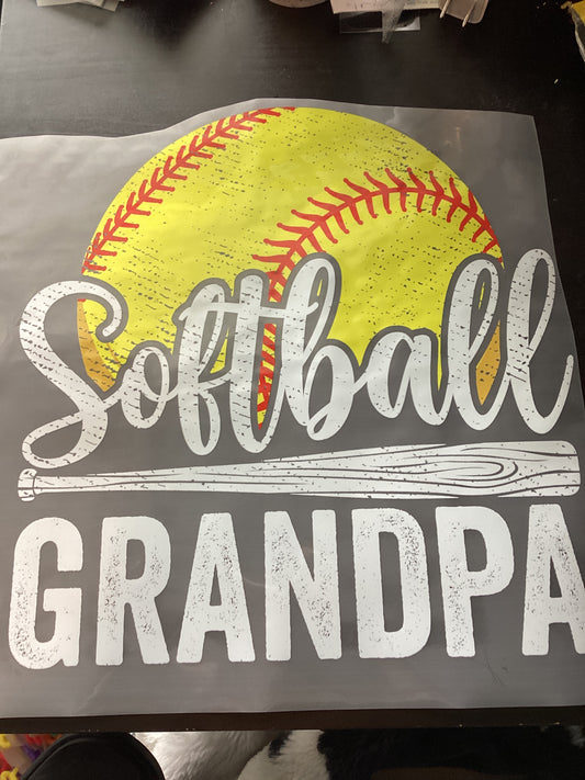 DTF Transfer Design D207- Softball Grandpa