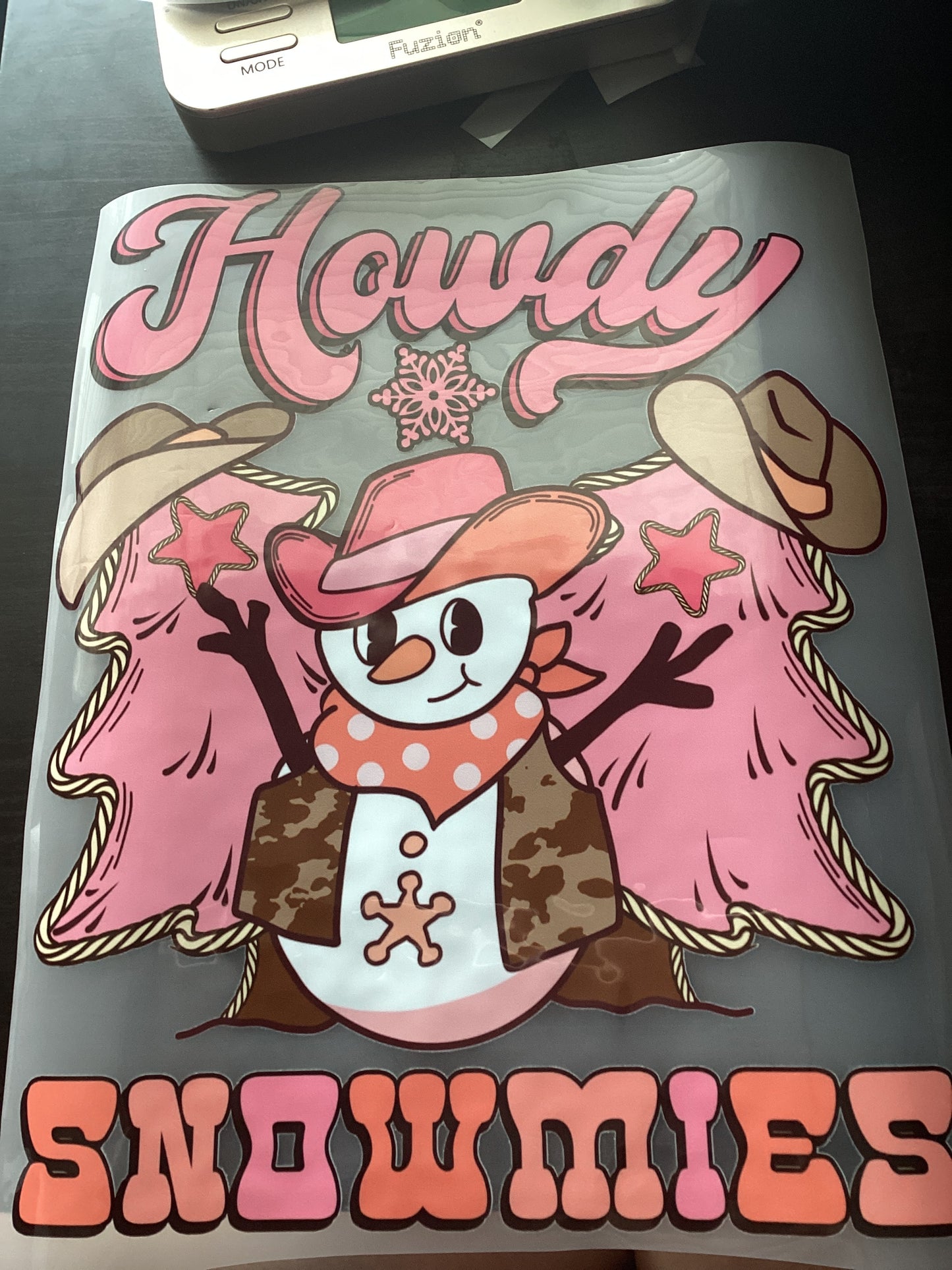 DTF Transfer Design D320- Howdy Snowmies